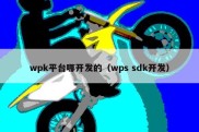 wpk平台哪开发的（wps sdk开发）